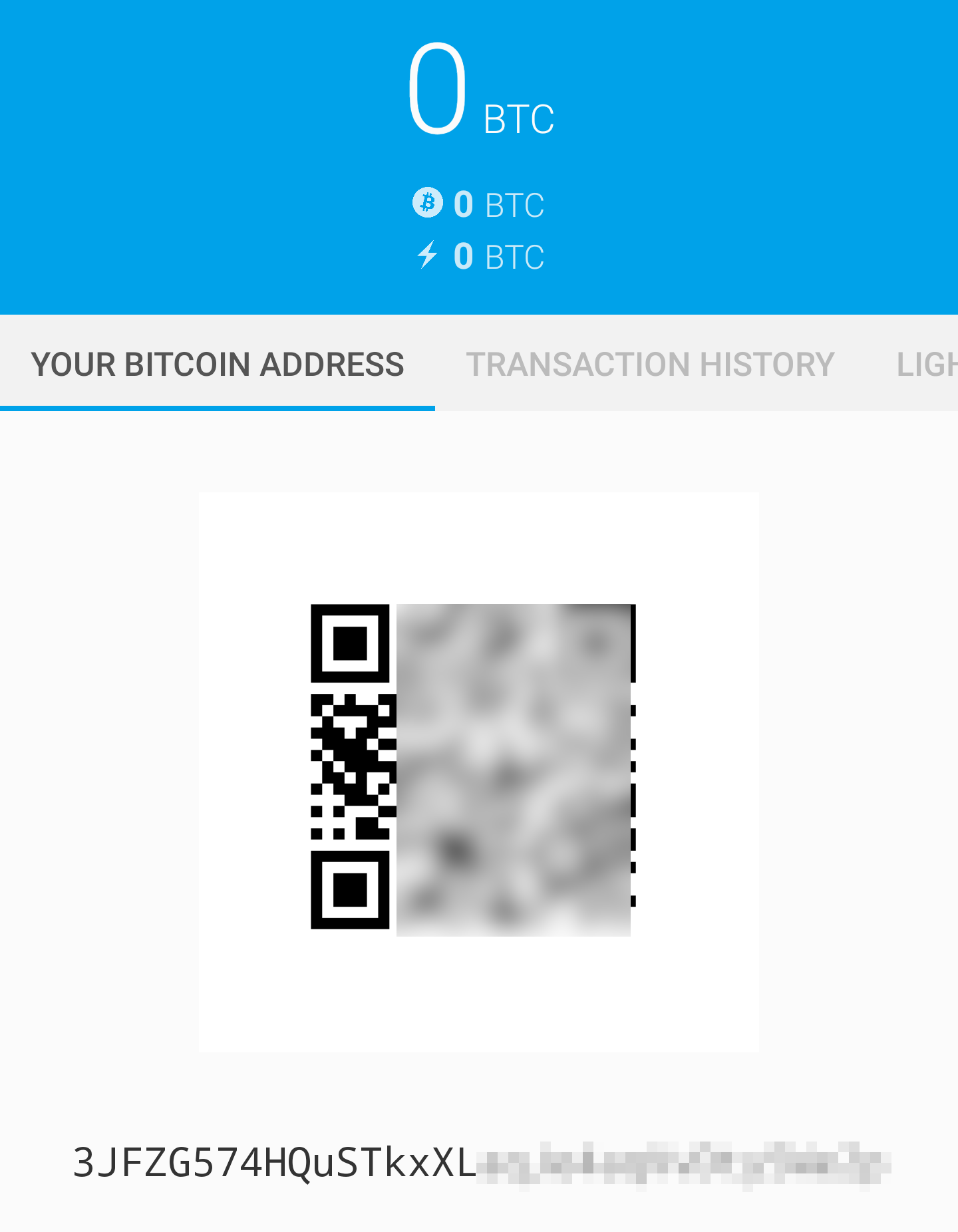 Eclair bitcoin address QR code